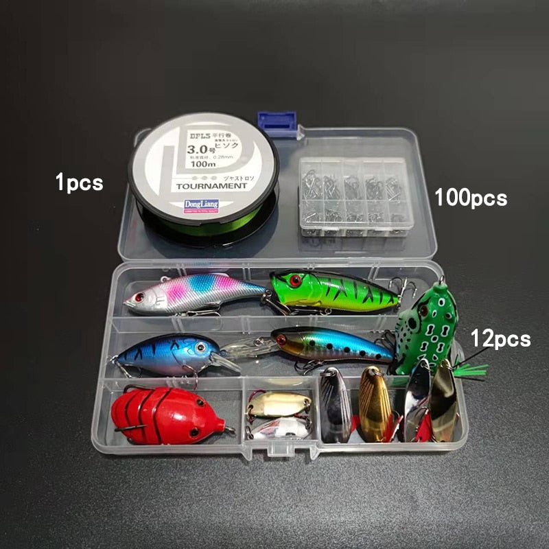 Kit Profissional Completo de Pescaria 165 Peças